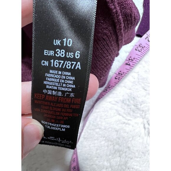 Miss Selfridge long sleeve snowflake sweater women size 6 - Picture 5 of 7